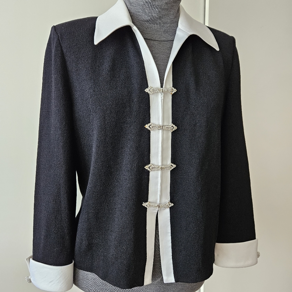 Vintage St. John Evening by Marie Gray Sweater Cardigan Evening Jacket Sz 8